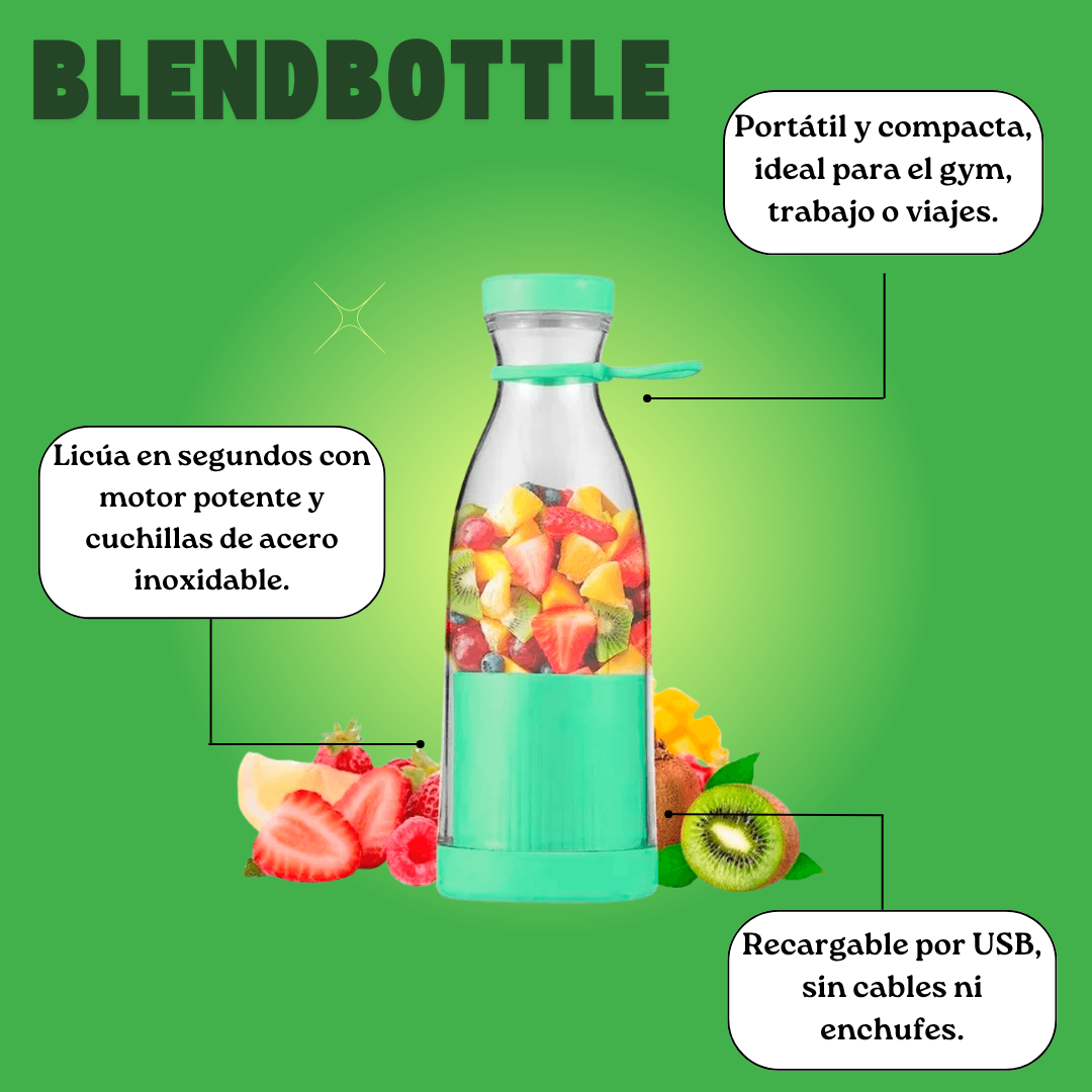 BlendBottle - Botella Licuadora Portátil USB con +10 Funciones distintas  🥤
